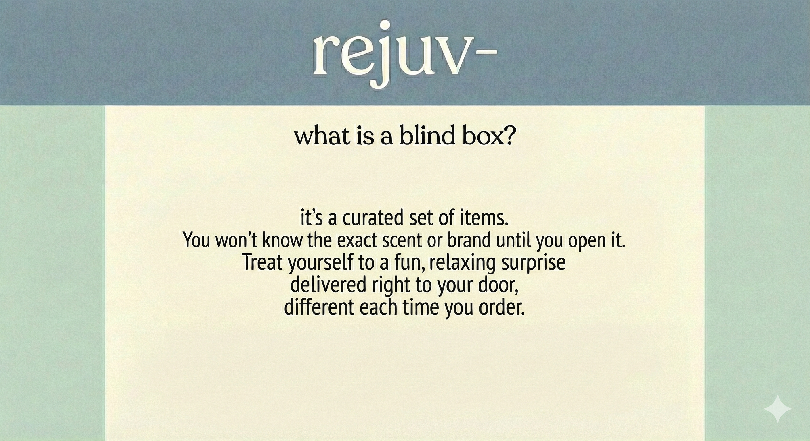 rejuv spa blind-box